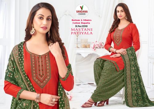 Mastani Patiyala 12 By Vandana Printed Cotton Dress Material Catalog